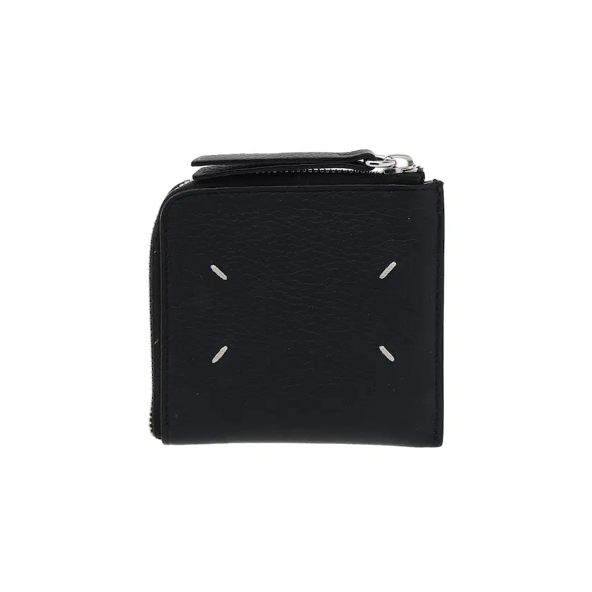 [BUNJANG] Maison Margiela Four Stitches Zipper Wallet Black Leather / 메종 마르지엘라 포 스티치 지퍼 지갑