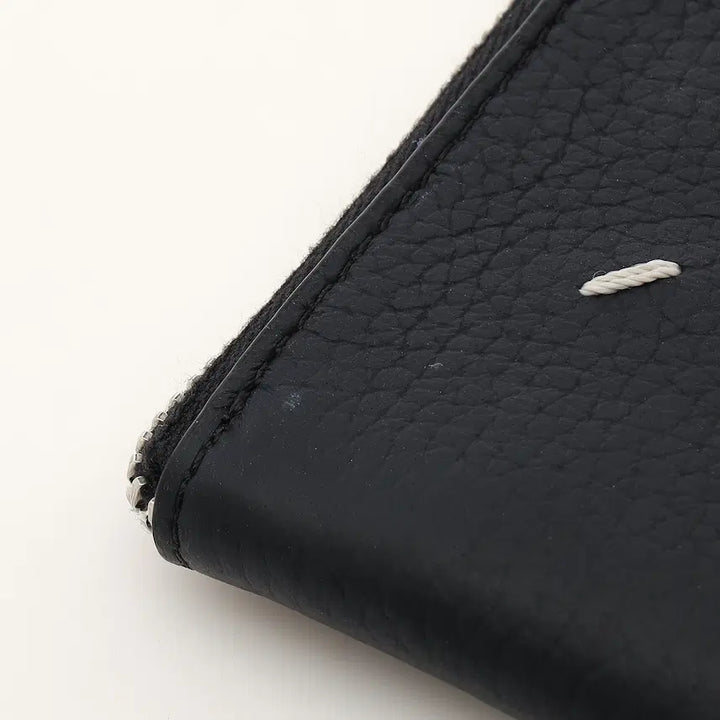 [BUNJANG] Maison Margiela Four Stitches Zipper Wallet Black Leather / 메종 마르지엘라 포 스티치 지퍼 지갑