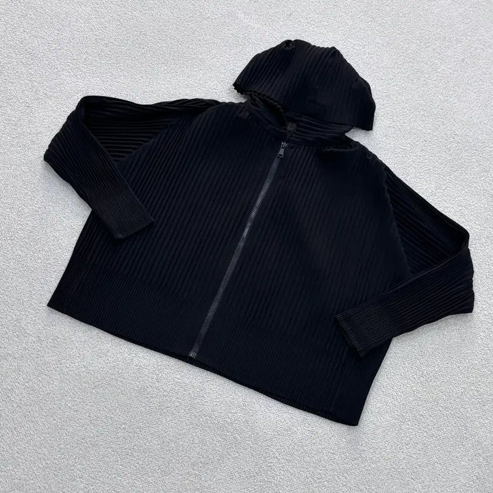 [BUNJANG] F New Laplie Pleats Hooded Zip-Up Jacket / F 신형 라플리 플리츠 후드 집업 자켓 0427E