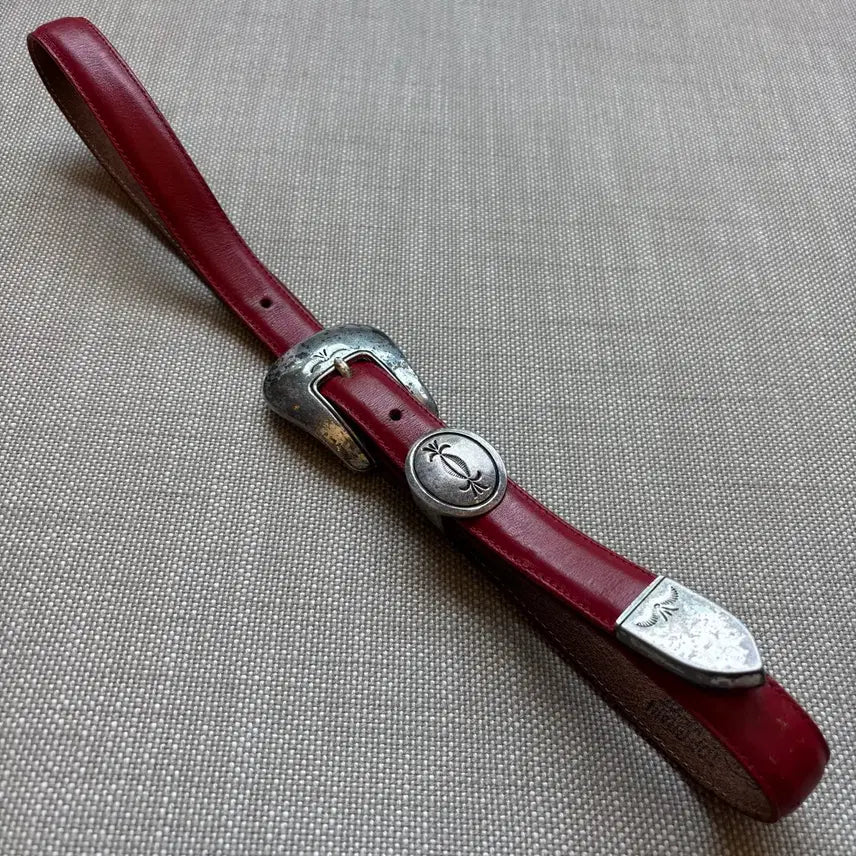 [BUNJANG] 90s USA Top Grain Leather Ranger Western Belt / [30-31] 90s USA 탑 그레인 레더 레인저 웨스턴 벨트