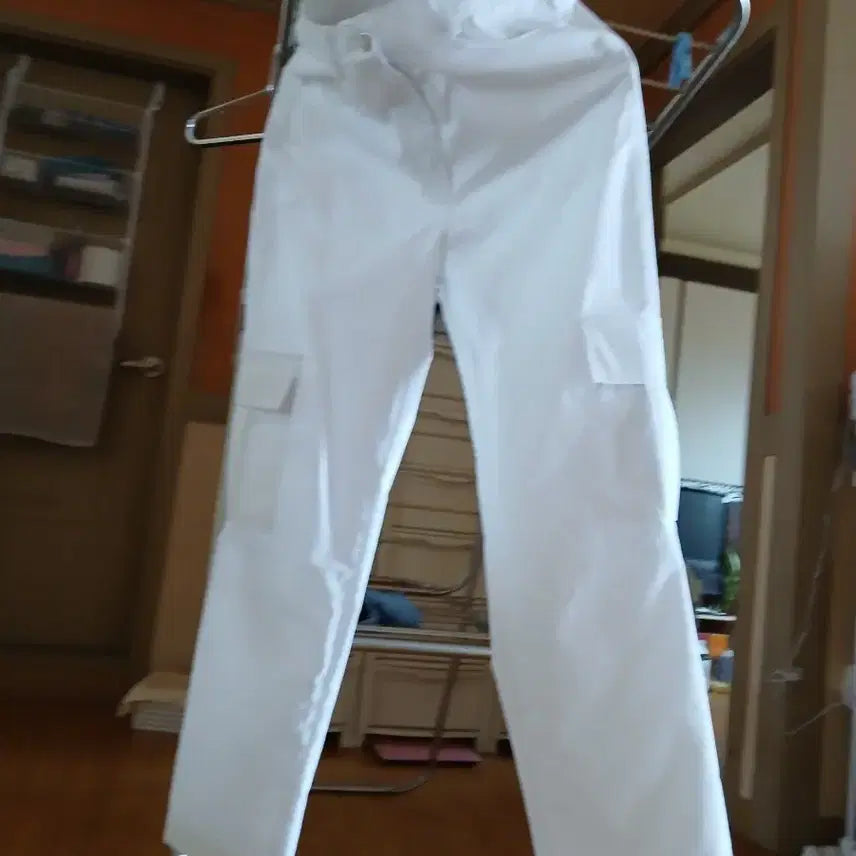[BUNJANG] White Straight Fit Pants / 화이트일자팬츠