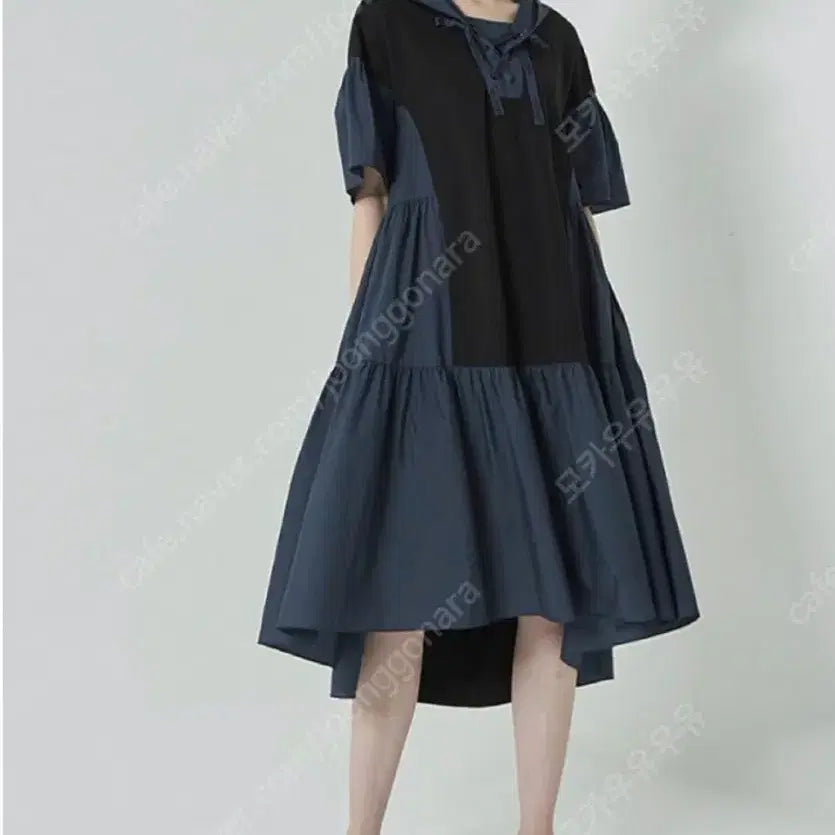[BUNJANG] Ozscecon Hooded Dress Navy Size 55 / 오즈세컨 후드 드레스 원피스