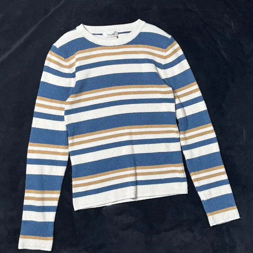 [BUNJANG] INGNI Stripe Long Sleeve T-Shirt / 일본빈티지 INGNI 스트라이프 긴팔티셔츠