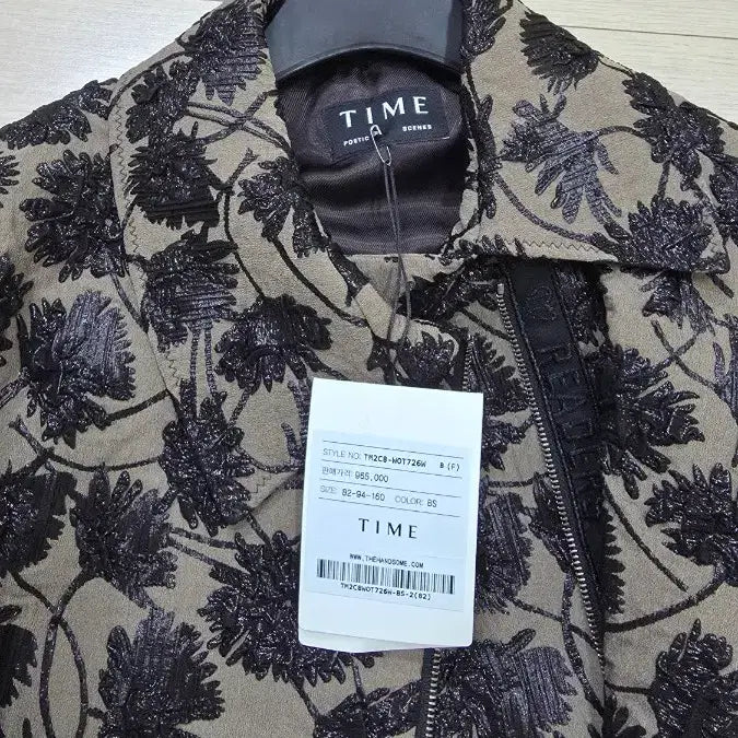 [BUNJANG] Time (Hansem) Embroidered Floral Jacket with Belt / 한섬 타임 자켓