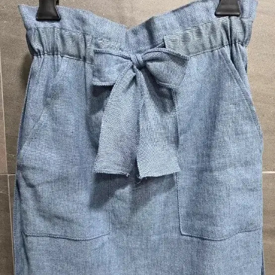 [BUNJANG] SJSJ Linen Blend Ribbon Waistband Pleated Pants / 한섬 SJSJ ,  리본 밴딩주름 린넨(마)혼방 , 거의 새상품
