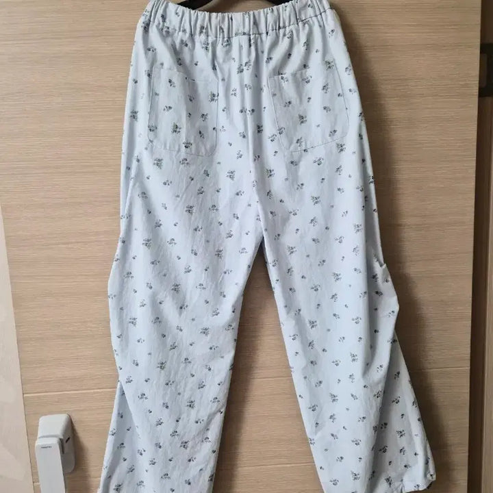 [BUNJANG] Sky Blue Flower String Pants / 플라워 스트링 하늘색팬츠