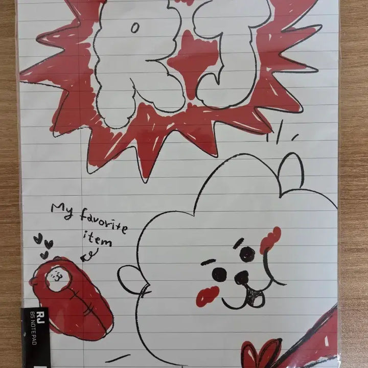 [BUNJANG] BTS BT21 RJ Sealed Notepad / 미개봉) 방탄소년단 BT21 RJ 노트 패드