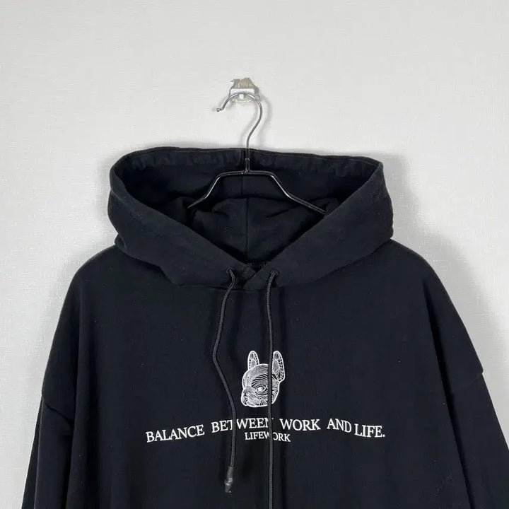 [BUNJANG] Life Work Layered Hoodie Black Vintage / 라이프워크 레이어드 후드티 블랙 맨투맨 F 라덴 빈티지