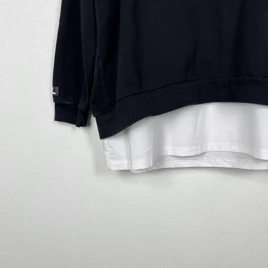 [BUNJANG] Life Work Layered Hoodie Black Vintage / 라이프워크 레이어드 후드티 블랙 맨투맨 F 라덴 빈티지