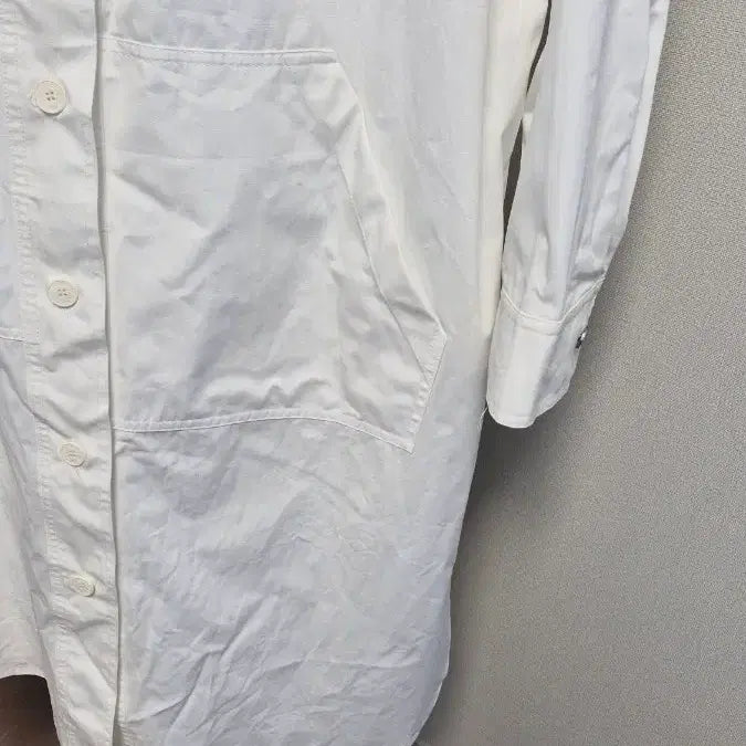 [BUNJANG] Lucky Marche 100% Cotton Long Shirt Dress / 럭키마르쉐(S/55~66) 면100 롱셔츠원피스