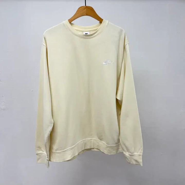 [BUNJANG] Nike Big Swoosh Crewneck Sweatshirt - Ivory XXL (110) / 나이키 맨투맨 110 XXL 아이보리 스우시 빅사이즈 JS49