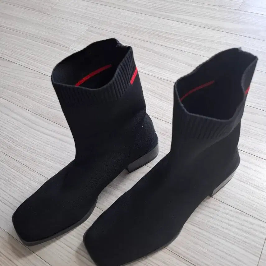 [BUNJANG] Staccato Black Sock Boots / 스타카토 블랙 삭스 부츠