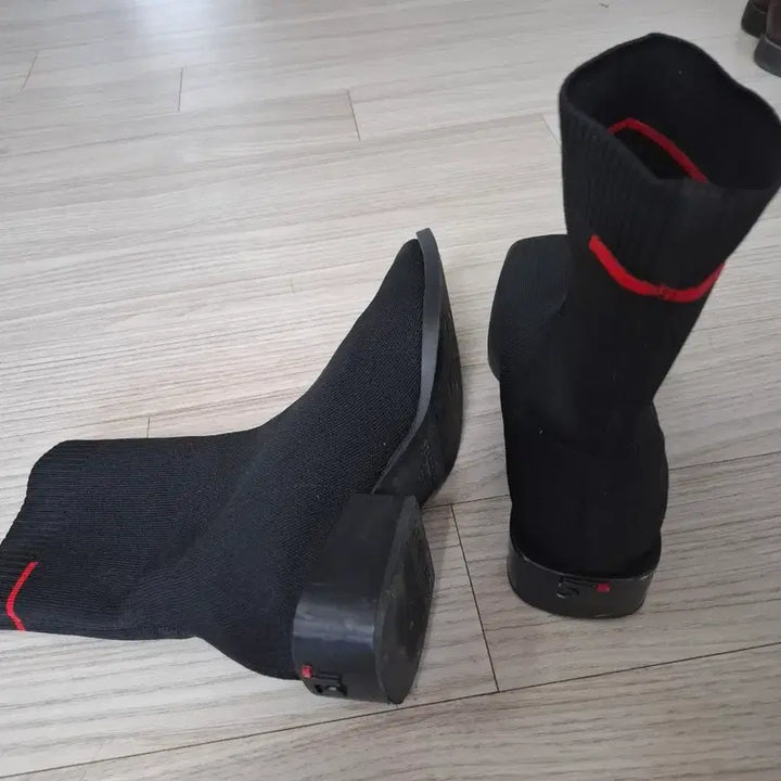[BUNJANG] Staccato Black Sock Boots / 스타카토 블랙 삭스 부츠