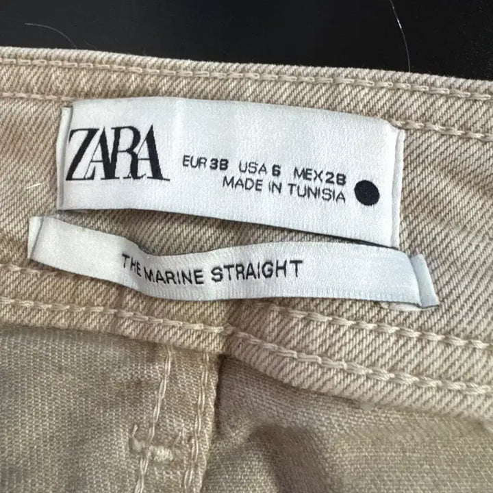 [BUNJANG] ZARA The Marine Straight Stone Wide Pants / 여성 자라 ZARA 더 마린 스트레이트 스톤 와이드 팬츠 38