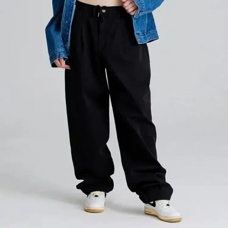 [BUNJANG] BSRabbit Mid-90 Baggy Cotton Pants Black / 비에스래빗 미드90 배기 코튼 팬츠 블랙