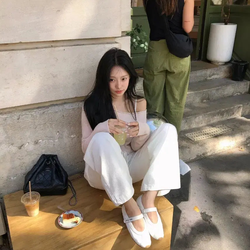 [BUNJANG] Leeds The Wish Cotton Banding Pants Ivory / leeds 리즈 더위시 코튼 밴딩팬츠 아이보리