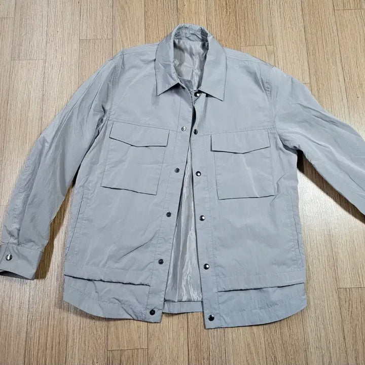 [BUNJANG] Solid Homme Gray Pocket Shirt Jacket / 솔리드옴므 회색 포켓 셔츠 자켓 간절기 아우터
