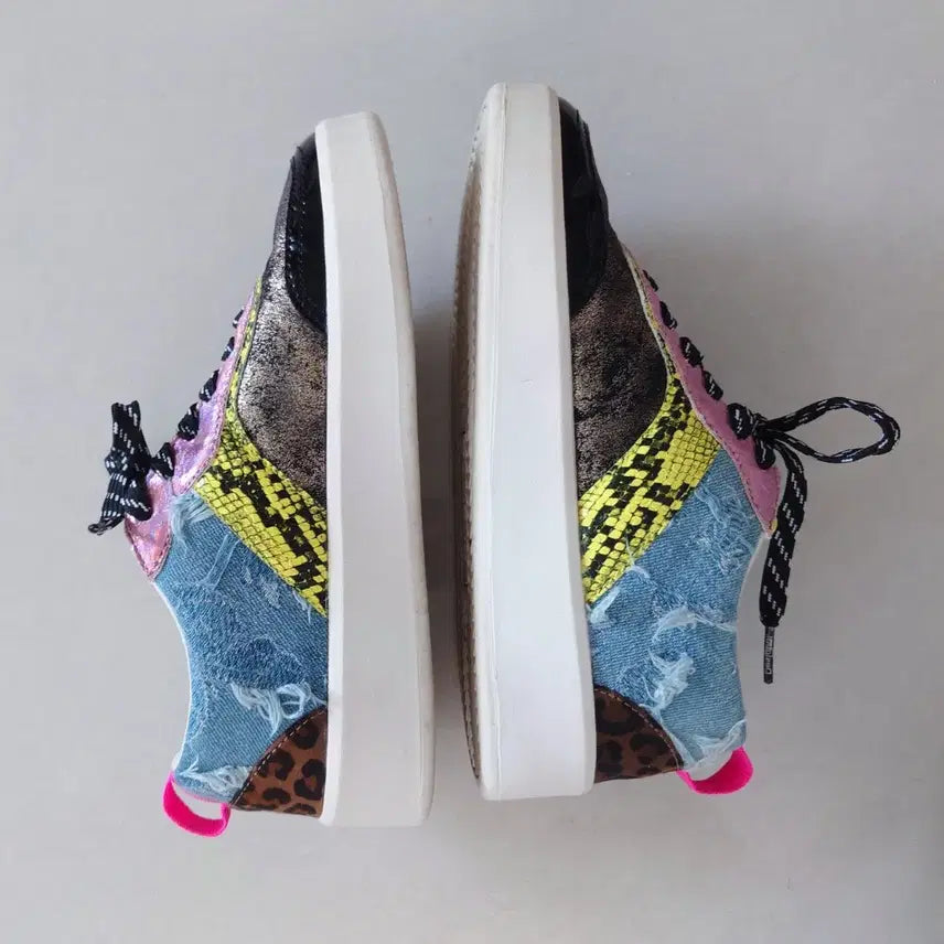 [BUNJANG] Desigual Patchwork Design Sneakers / 스페인 데시구알 패치워크 디자인 스니커즈
