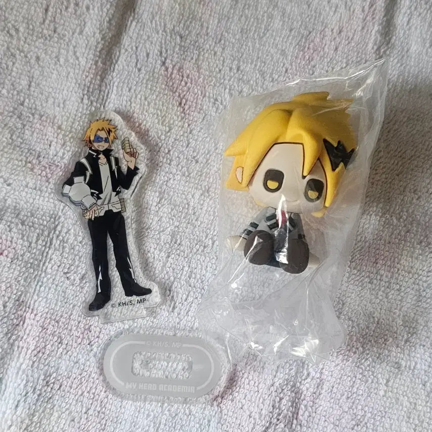 [BUNJANG] My Hero Academia Kaminari Rubber Mini Figure Acrylic Stand Bundle Set / 나히아 카미나리 러버 미니 피규어 아크릴 스탠드 일괄