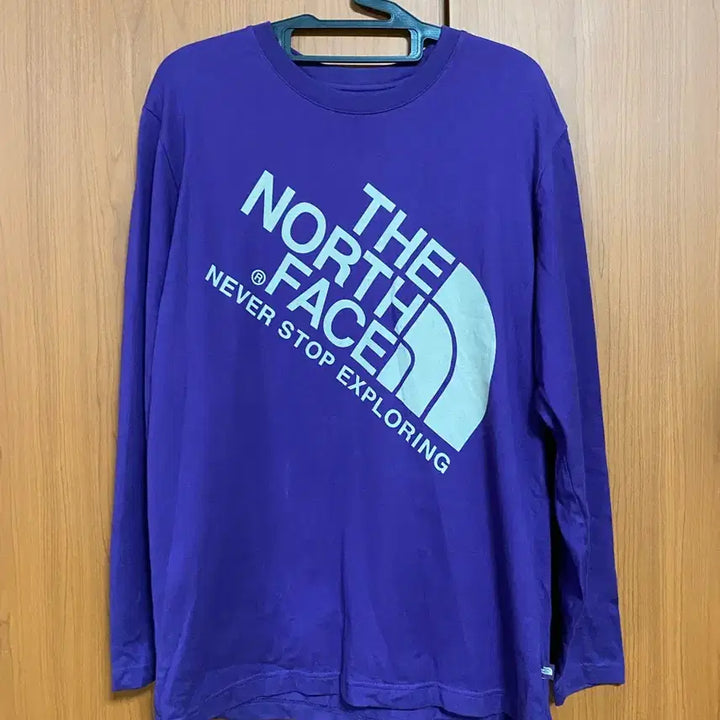 [BUNJANG] The North Face Purple Long Sleeve Logo T-Shirt (Size L) / [NORTH] 노스페이스 퍼플 긴팔 로고 티셔츠 L사이즈