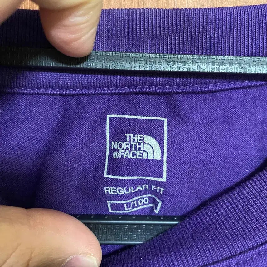 [BUNJANG] The North Face Purple Long Sleeve Logo T-Shirt (Size L) / [NORTH] 노스페이스 퍼플 긴팔 로고 티셔츠 L사이즈