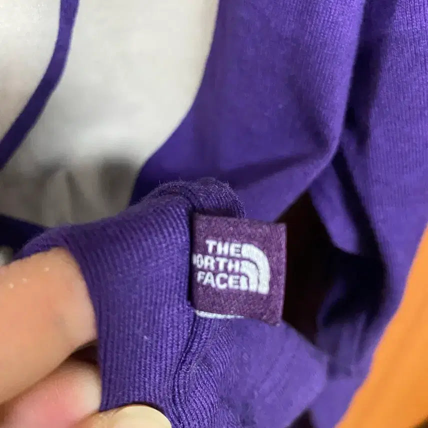 [BUNJANG] The North Face Purple Long Sleeve Logo T-Shirt (Size L) / [NORTH] 노스페이스 퍼플 긴팔 로고 티셔츠 L사이즈