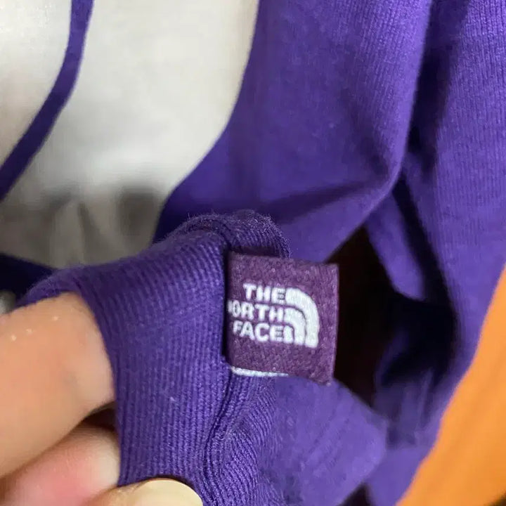 [BUNJANG] The North Face Purple Long Sleeve Logo T-Shirt (Size L) / [NORTH] 노스페이스 퍼플 긴팔 로고 티셔츠 L사이즈