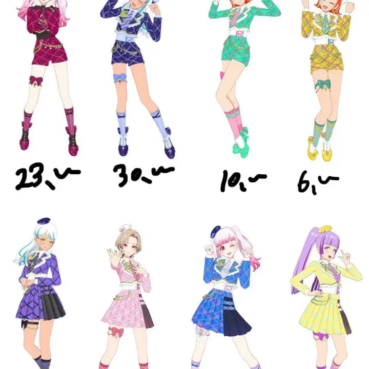 [BUNJANG] Pri☆Magica Check Eye Priverse Coordination Set / 프리매직 프리마지 체크 아이프리버스 코디
