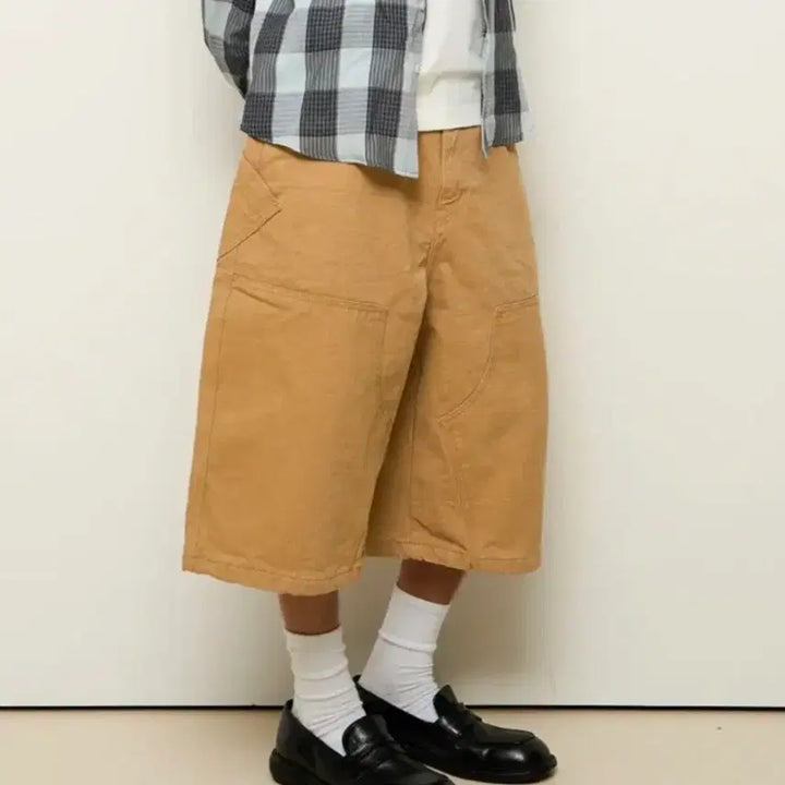 [BUNJANG] 9999 Archive Double Knee Bermuda Pants / 9999아카이브 Double Knee Bermuda Pants