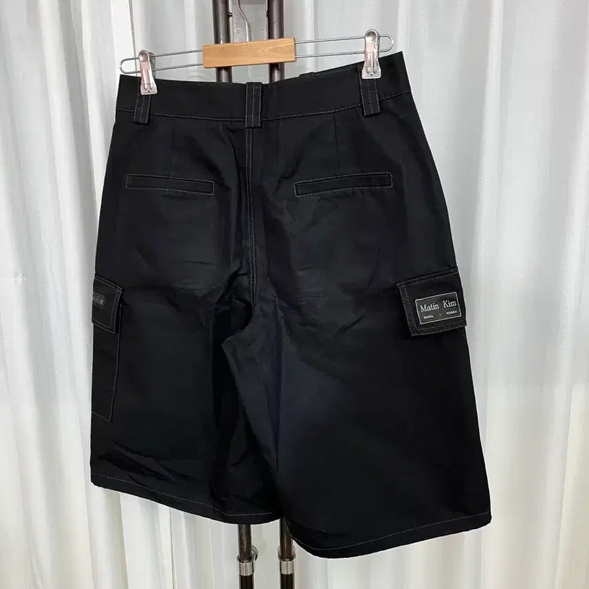 [BUNJANG] Matin Kim Cotton Cargo Capri Pants Black M / 23년모델 마뗑킴 코튼 카고 카프리 팬츠 블랙 M 국내 31인치