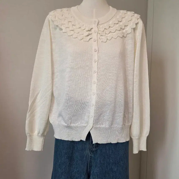 [BUNJANG] Lace Long Sleeve Cardigan Sun Protection Summer Cardigan / 레이스 긴팔 가디건  자외선차단  햇빛가리개  여름가디건