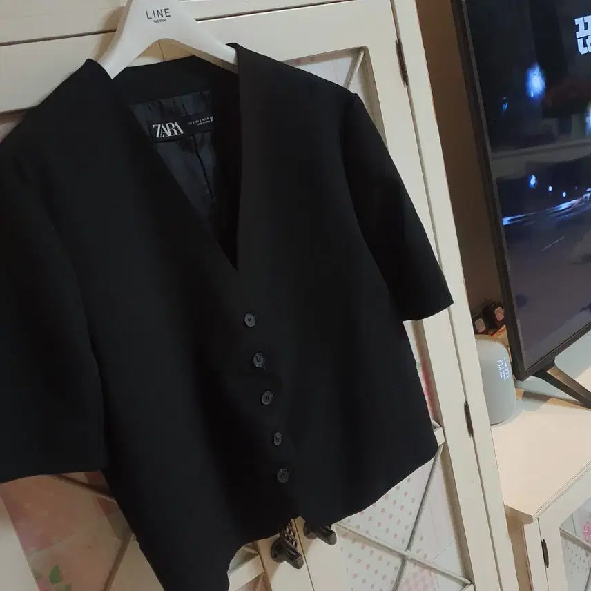 [BUNJANG] Zara Black Short Sleeve Jacket / 자라 자켓/55반-66