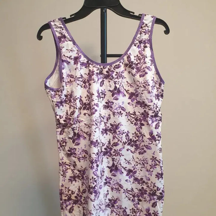 [BUNJANG] Sweety Purple Flower Pattern Bra Tank Top XL (Set of 2) / (새상품)퍼플 플라워 여성 브라런닝 XL 85 2개일괄