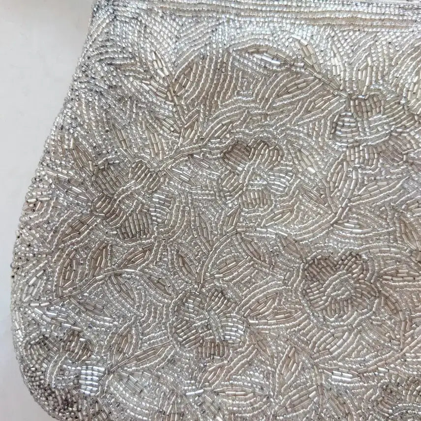 [BUNJANG] Handmade Beaded Tote Bag / 핸드메이드 비즈 토트백 가방