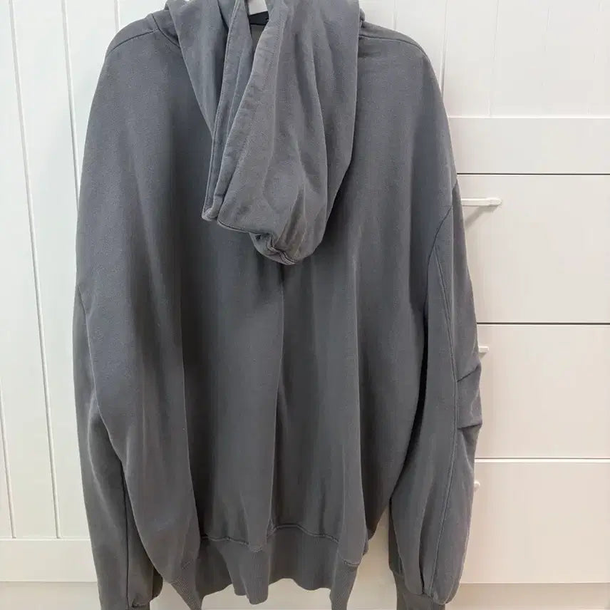 [BUNJANG] Zara Charcoal Grey Zip-Up Hoodie / 자라 차콜 그레이 후드집업
