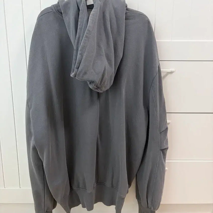 [BUNJANG] Zara Charcoal Grey Zip-Up Hoodie / 자라 차콜 그레이 후드집업