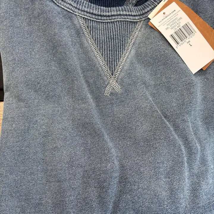 [BUNJANG] RRL Indigo French Terry Sweatshirt L / RRL 인디고 프렌치테리 스웨트셔트 L