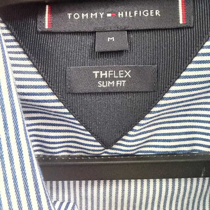 [BUNJANG] Tommy Hilfiger Navy Blue Striped Shirt / 타미힐피거 네이비 블루 스트라이프 셔츠