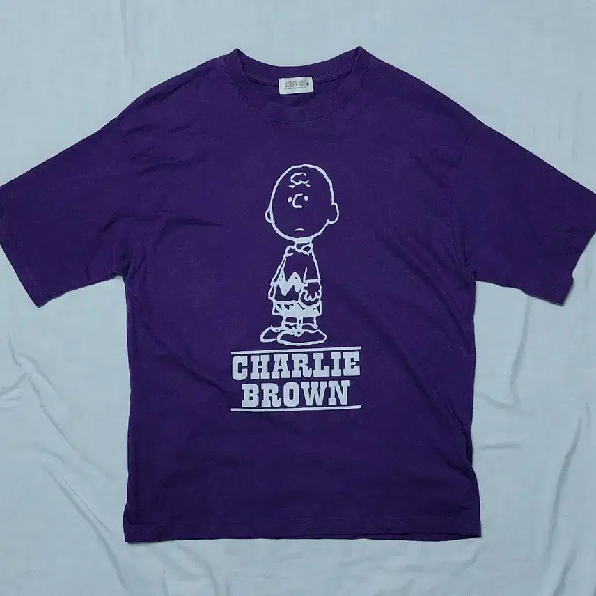 [BUNJANG] Peanuts Charlie Brown Graphic T-Shirt / (S) Peanuts 찰리 브라운 그래픽 반팔 티셔츠 - 정식 라이선스