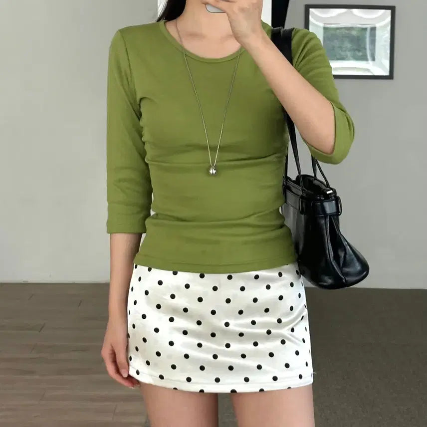 [BUNJANG] Dot Mini Skirt - Size S / 도트 미니스커트 s