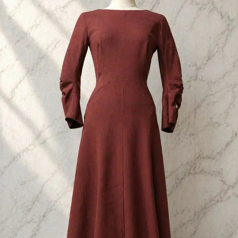 [BUNJANG] OBZÉE Archive Line Dress Wine Size 44 / (정품/새상품) 오브제 아카이브 라인 드레스 44 / 하객룩 추천
