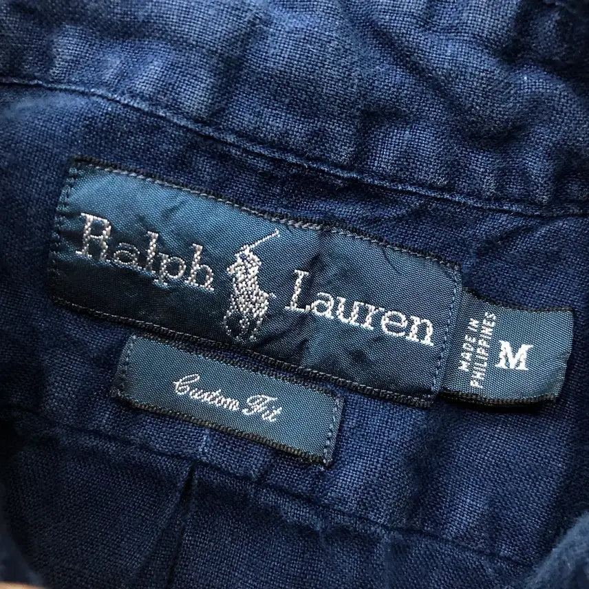 [BUNJANG] Polo Ralph Lauren Linen Short Sleeve Shirt / M 폴로 랄프로렌 린넨 네이비 반팔 셔츠