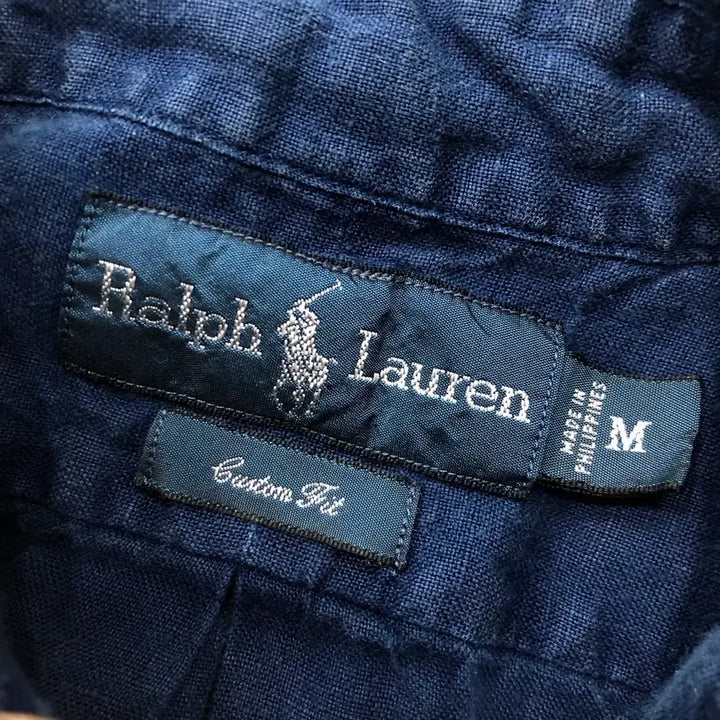 [BUNJANG] Polo Ralph Lauren Linen Short Sleeve Shirt / M 폴로 랄프로렌 린넨 네이비 반팔 셔츠