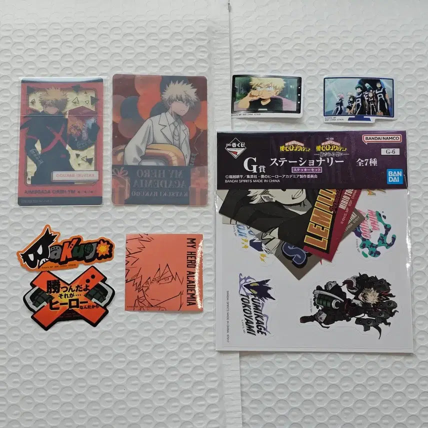 [BUNJANG] My Hero Academia Bakugo Katsuki 10th Anniversary Clear Card Set &amp; Sticker Special POB / 바쿠고 카츠키 클리어 카드 2종+스티커 히로아카 10주년 기념 특전