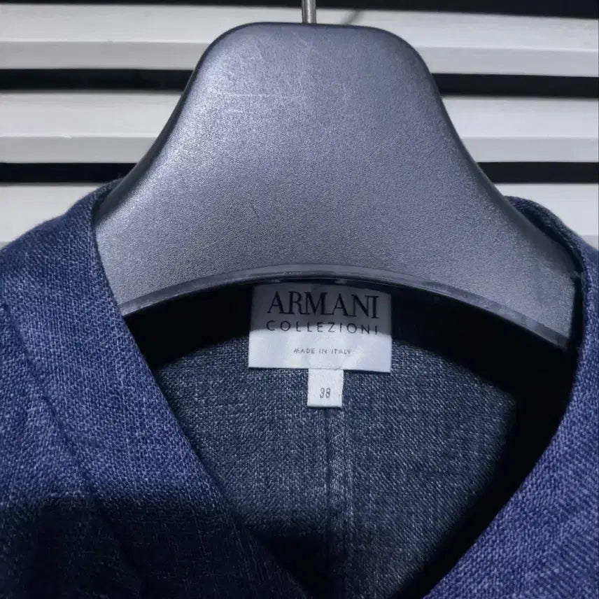 [BUNJANG] Giorgio Armani Denim Collarless Jacket / 38 알마니 데님 노카라 자켓
