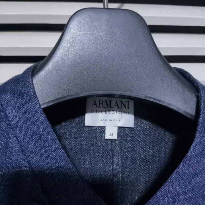 [BUNJANG] Giorgio Armani Denim Collarless Jacket / 38 알마니 데님 노카라 자켓