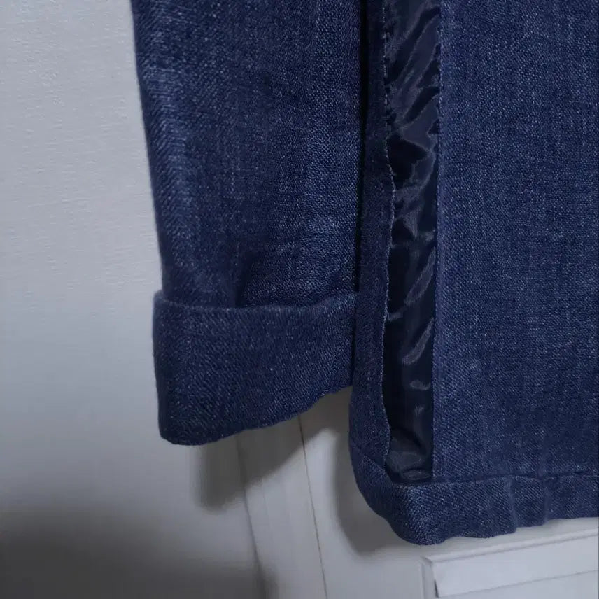 [BUNJANG] Giorgio Armani Denim Collarless Jacket / 38 알마니 데님 노카라 자켓