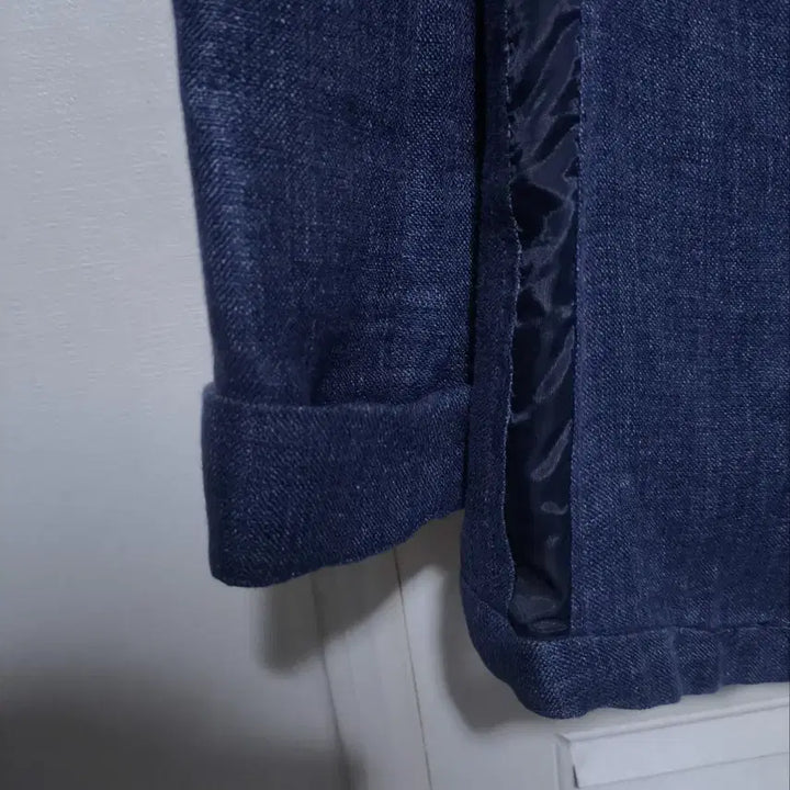 [BUNJANG] Giorgio Armani Denim Collarless Jacket / 38 알마니 데님 노카라 자켓