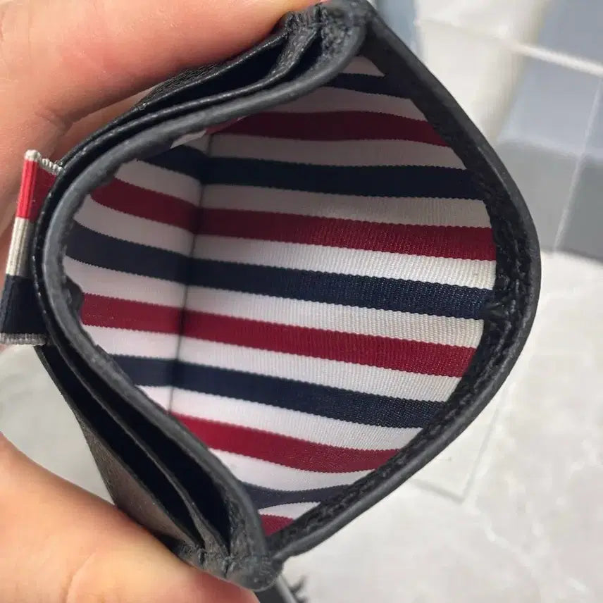 [BUNJANG] Thom Browne Pebble Leather Card Wallet Black / (정품) 톰브라운 페블 카드지갑 블랙