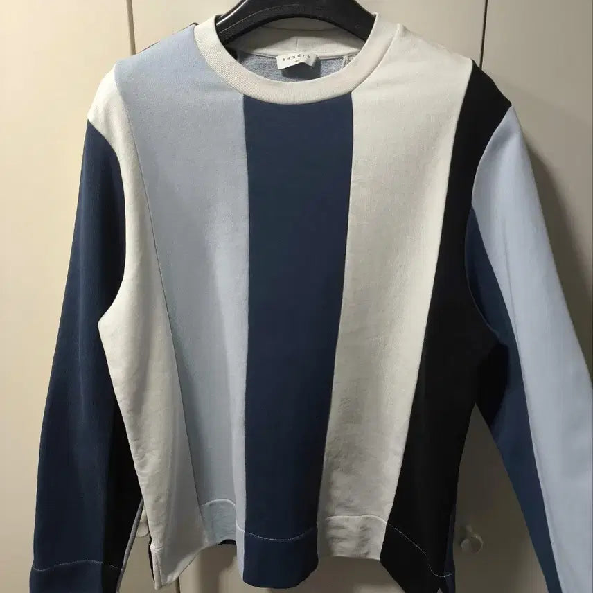 [BUNJANG] Sandro Cotton Striped Sweatshirt / M 산드로 스트라이프 코튼 스웻셔츠 맨투맨
